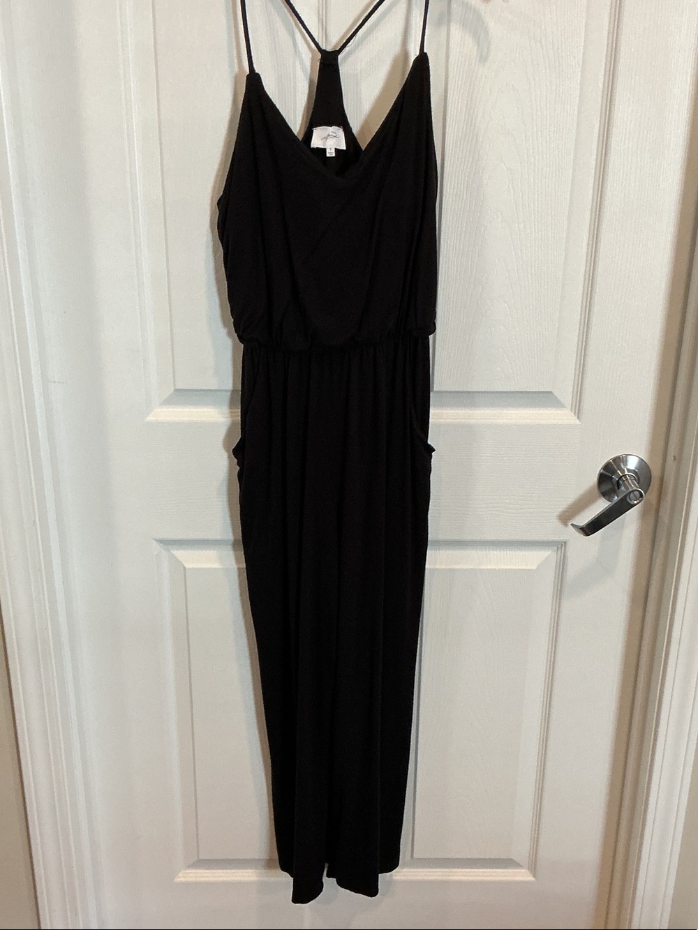 Soma Black Backless Jumpsuit Cocktail